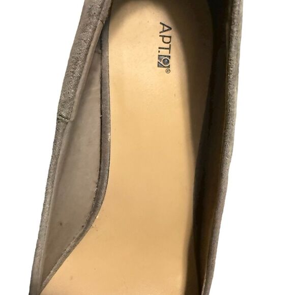 APT. 9 Kensington Taupe Wedge Pumps Women’s 6.5M – Faux Suede Platform Heel - Picture 2 of 8